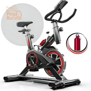 Bicicleta Ergométrica Fitness Para Cardio E Musculação Com Base Cor Preto E Vermelho 6kg Inercia Marca Sevenfit - Imagem 1