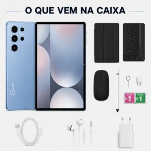 Tablet 10.1 4g 5g 6gb 128gb Android 13 Teclado Caneta Capa - Imagem 2