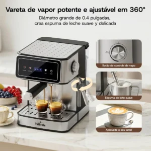 Cafeteira Expresso Patbrela CM005 20 Bar, para Pó e Cápsulas Nespresso, com Vaporizador e Aquecimento de Xícaras - Imagem 7