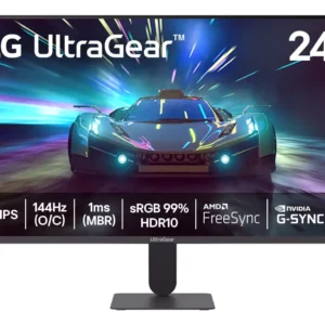 Monitor LG UltraGear™ 24G411A-B 24",FHD, 144Hz, 1ms (MBR), NVIDIA G-SYNC, AMD FreeSync, HDR10 - Imagem 1
