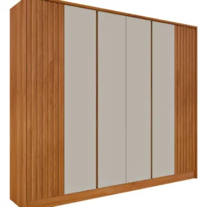 Guarda-Roupa Casal Espresso Móveis Ripado 6 Portas 6 Gavetas 275cm Cinamomo/Off White - Imagem 2