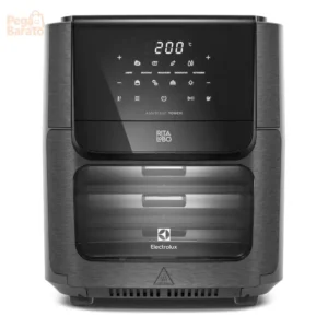 Air Fryer Forno 5 em 1 12L 1700W Digital Espeto Giratório 2 Bandejas Antiaderentes 10 funções 7 Receitas aviso sonoro Fritadeira Elétrica sem Óleo Forno Bancada Electrolux EAF90 Grafite - Imagem 1