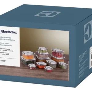 Electrolux Kit 12 Potes Herméticos de Plástico Retangulares, Multiuso, Vedação Silicone, BPA Free, Porta Mantimentos, Empilháveis - Imagem 5