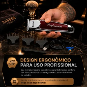 Maquina De Acabamento Detalhes Cabelo Barba Kemei Km-9163 - Imagem 5