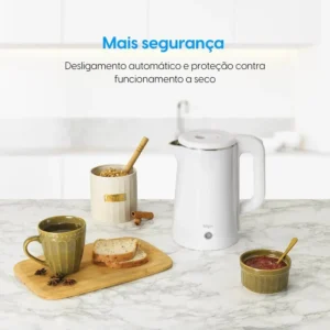Chaleira Elétrica Elgin Slim Preta 110v 1,8 Litros 1.200w Branco - Imagem 6