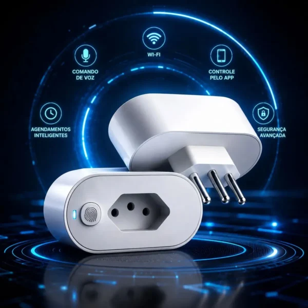 Tomada Inteligente Wi-Fi Bivolt com Medidor de Consumo para Alexa e Google
