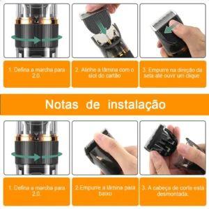 Maquininha De Tosar Cachorros Cachorros Sem Fio Recarregável - Imagem 6