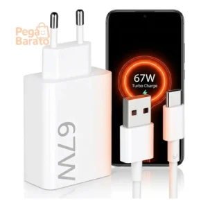 Carregador Turbo 67w Usb-c Para Xiaomi Redmi Note - Imagem 1