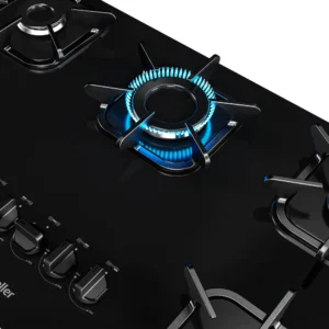 Cooktop Mueller 5 Bocas com Queimador Ultra Chama Preto - Imagem 4