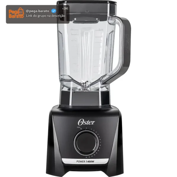 Liquidificador Full Oster 15 Velocidades 1400W Preto 220V OLIQ610
