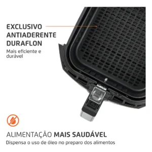 Fritadeira elétrica sem óleo Mondial Cozinha AFN-50 5L preta e inox - Imagem 7