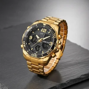 Relógio de pulso Skmei 1649 Masculino Dourado - Imagem 4