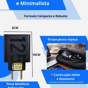 Fonte Carregador Turbo 125w Usb-c Bivolt Compatível Samsung Motorola Xiaomi iPhone | Arca7 - Imagem 5