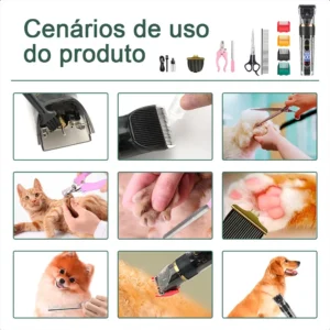 Maquininha De Tosar Cachorros Cachorros Sem Fio Recarregável - Imagem 8