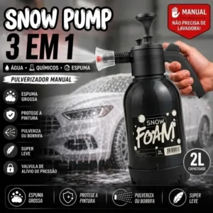 Snow Foam Pulverizador Manual Borrifador Alta Pressão 2 Litros Com 2 Bicos Espuma Automotivo Lavagem Carro Moto Limpeza Jardim - Imagem 2