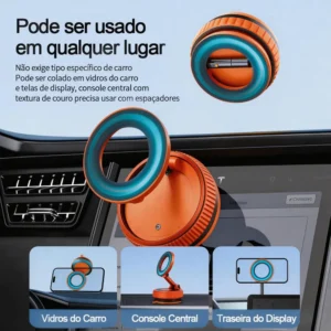 Suporte Celular Carro Magnético Rotativo 360dobrável Ventosa - Imagem 8