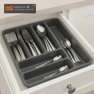Porta Talheres De Gaveta Com Divisórias Organizador Cozinha - Imagem 1