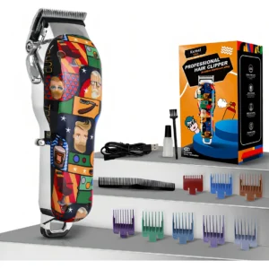 Maquina Cortar Cabelo Kemei Profissional Grafites Max-2092 Cor Estampada - Imagem 1