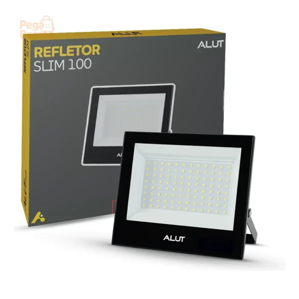 Refletor Led 100w 6500k Bivolt Slim 7500lm Ip65 - Alut