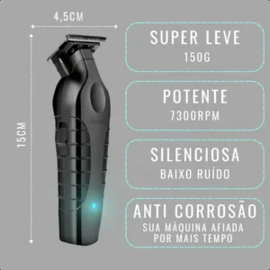Kit Kemei Máquina de Corte KM-2299 e Acabamento KM-1102 Bivolt - Imagem 4