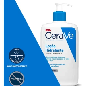 Loção Hidratante Corporal Sem Perfume, com Ceramidas Essenciais e Ácido Hialurônico, Textura Fluida CeraVe 473ml - Imagem 4