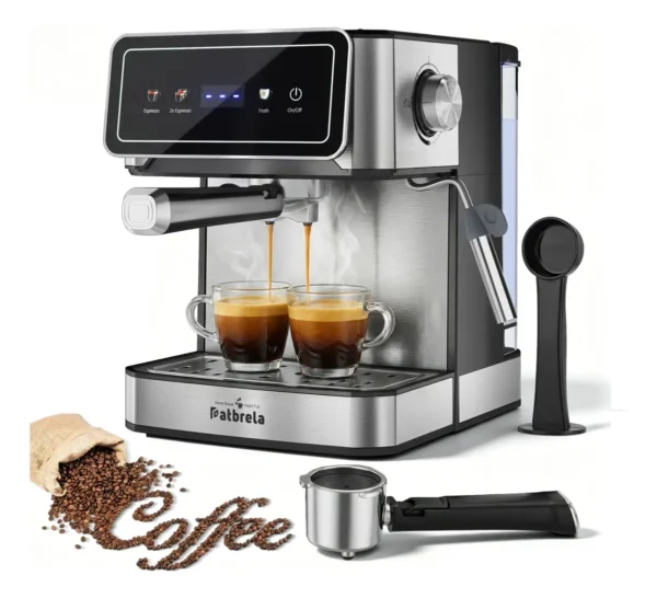 Cafeteira Expresso Patbrela CM005 20 Bar, para Pó e Cápsulas Nespresso, com Vaporizador e Aquecimento de Xícaras