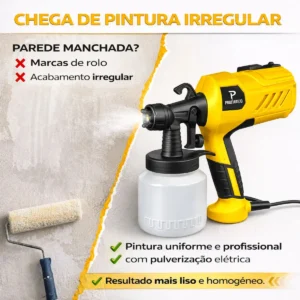 Pistola De Pintura 450w Profissional Elétrica Pulverizadora 800ml Regulações De Spray Prevenção De Refluxo Para Projetos De Renovação Doméstica 110v Marca Colpaq - Imagem 4