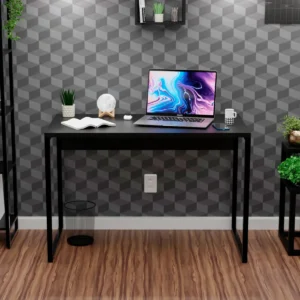 Escrivaninha Gamer Industrial 90 cm Preto para Escritório e Apartamento - Imagem 4