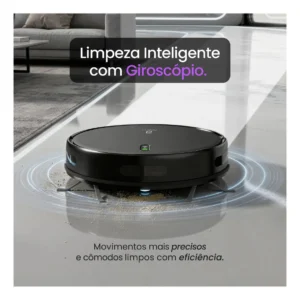 Robô Aspirador De Pó E Passa Pano App Tuya Pandaplus Bivolt Preto - Imagem 3