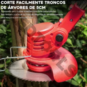 Roçadeira Á Bateria Completa 48v Cortador De Grama Eletrico - Imagem 7