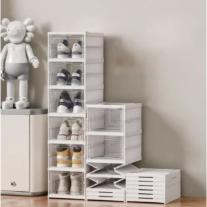 Organizador De Calçados 6 Pares Sapateira Modular Empilhável Branco - Imagem 1