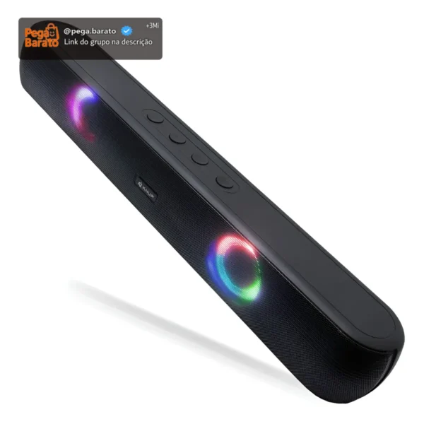 Caixa De Som Soundbar Bluetooth Led Smart Tv Pc P2 Sd Usb