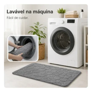 Tapete Banheiro Antiderrapante Macio Absorvente 60x40 - Imagem 8