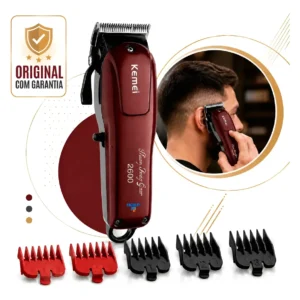 Máquina Kemei De Cortar Cabelo Sem Fio Recarregável Km-2600 - Imagem 6