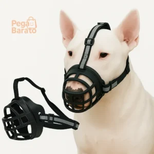 Focinheira Bull Terrier Cachorros Grandes Silicone Ajustável - Imagem 1