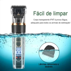Maquininha De Tosar Cachorros Cachorros Sem Fio Recarregável - Imagem 3