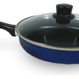 Frigideira Reta 24 Cm Antiaderente Com Tampa De Vidro - Imagem 1