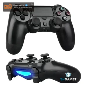 Controle Sem Fio Manete Bluetooth Joystick Para PS4 Tv Smart Samsung Pc Vídeo Game Celular com P2 Sngames - Imagem 1