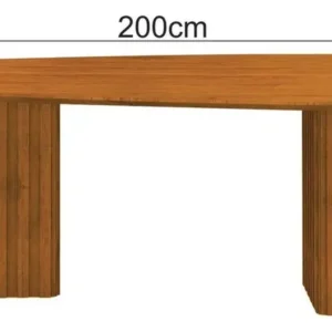 Mesa Para Sala De Jantar Com Tampo Orgânico Hc Freijó - Imagem 4