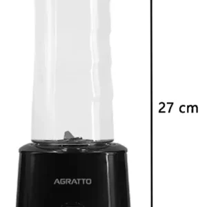 Liquidificador Portátil 600ml com Tampa Squezze Potente 4 Lâminas Forza Blender Agratto Abpl01i - Imagem 2