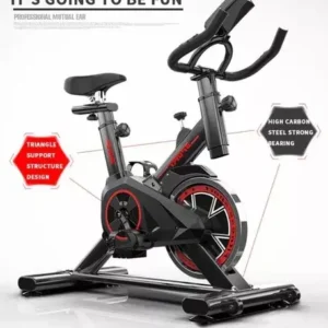 Venda e Cia Bicicleta Spinning Para Exercícios XHJSCRB8009 Preto Vermelho - Imagem 4
