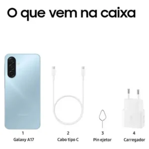 Celular Samsung Galaxy A17 Com Ia, 128gb, 4gb Ram, Câm De 50mp, Tela De 6.7 , Nfc, Ip54 - Azul - Imagem 8
