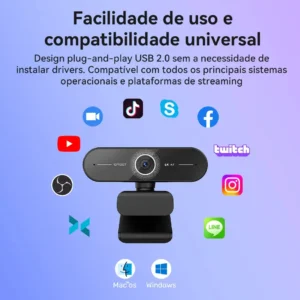 Webcam Emeet C60e 4k 30Fps Uhd 8mp Foco Automático 1080P 60fps Camera Para PC 2 microfon VideoConferencia Preto - Imagem 7