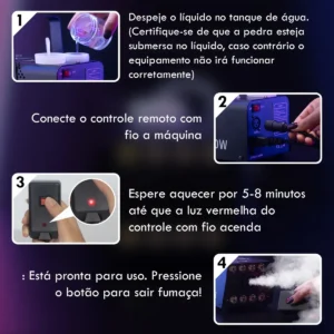 Máquina De Fumaça 600w Dmx Led Para Festa Balada C/ Controle - Imagem 5