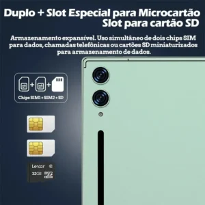 Tablet Bml Tab A9 5g Wi-fi 512gb 12gb Ram Tela 10.1 8000mah, Android 14, Com Teclado De Conexão Inteligente Prateado - Imagem 7