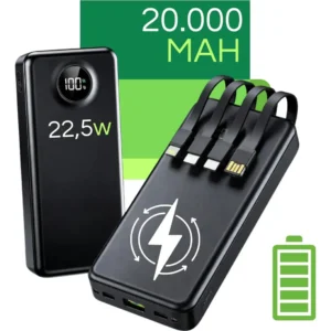 Carregador Portátil Davely Power Bank 20000mAh Turbo para Samsung, iPhone e Xiaomi - Imagem 1