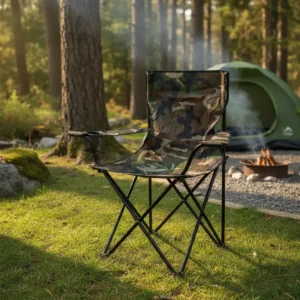 Cadeira Camping Dobravel Camuflada Porta Copo Ate 150kg - Imagem 3