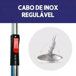 NYBC Giratório 140cm mop vermelho e preto em - Imagem 8