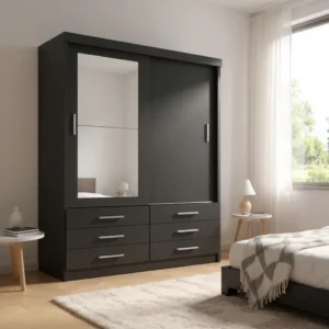 Guarda Roupa Tonielque Móveis GR Capri 2P/Esp Onix - Imagem 6