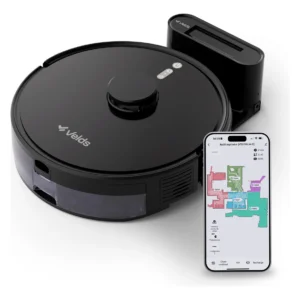 Robô Aspirador de Pó Velds 3 em 1 – Varre Aspira e Passa Pano com Mapeamento via App e Sensor Antiqueda, Preto - Imagem 1